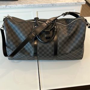 Louis Vuitton Black Damier Graphite Keepall 55